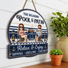 Custom Wood Sign - Personalised Summer Holiday And Travel Gifts For Husband And Wife, Him And Her - Our Favorite Coastal Escape