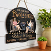 Custom Home Decor Wood Sign - Personalised Anniversary Wedding Gifts For Husband And Wife, Him And Her - Just A Couple, Pool & Patio Sipping Chilling