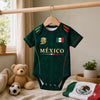 Custom Mexico World Football Baby Jersey Bodysuit - Personalised Baby Shower, Gender Reveal Gifts For New Mums, New Dads, Football Lovers - The Team's Youngest MVP