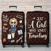 Love Is An Endless Journey - Travel Personalised Custom Luggage Cover - Summer Holiday Gift, Gift For Adventure Travel Lovers