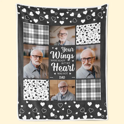 Custom Photo We Miss You And Love You Always - Memorial Personalized Custom Blanket - Sympathy Gift For Family Members