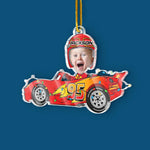 Custom Photo Driving Home For Christmas - Family Personalized Custom Ornament - Acrylic Custom Shaped - Christmas Gift For Kids