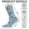 Custom Photo Middle Tube Socks - Personalized  Birthday Gifts For Dog Cat Lovers, Dog Dad And Mom, Cat Owners - Professional Poop Picker