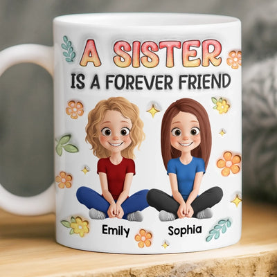 Custom Mug - Personalized Best Friend Birthday Gifts For Women, Besties, Sisters, BFF - Together We Laugh Without End