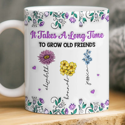 Custom Mug - Personalized Best Friend Birthday Gifts For Women, Besties, Sisters, BFF - Partners In Shine