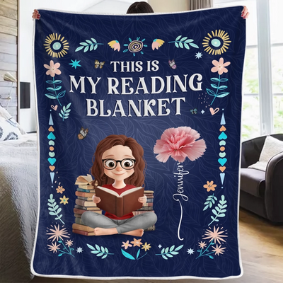Custom Blanket - Personalized Christmas Bookish Gifts For Book Lovers, Bookworms, Readers - Life’s Better Under A Blanket Of Stories