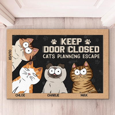 Custom Home Decor Decorative Mat - Personalized  Birthday Gifts For Cat Lovers, Cat Mom And Dad - Beware Of Cat Attitude