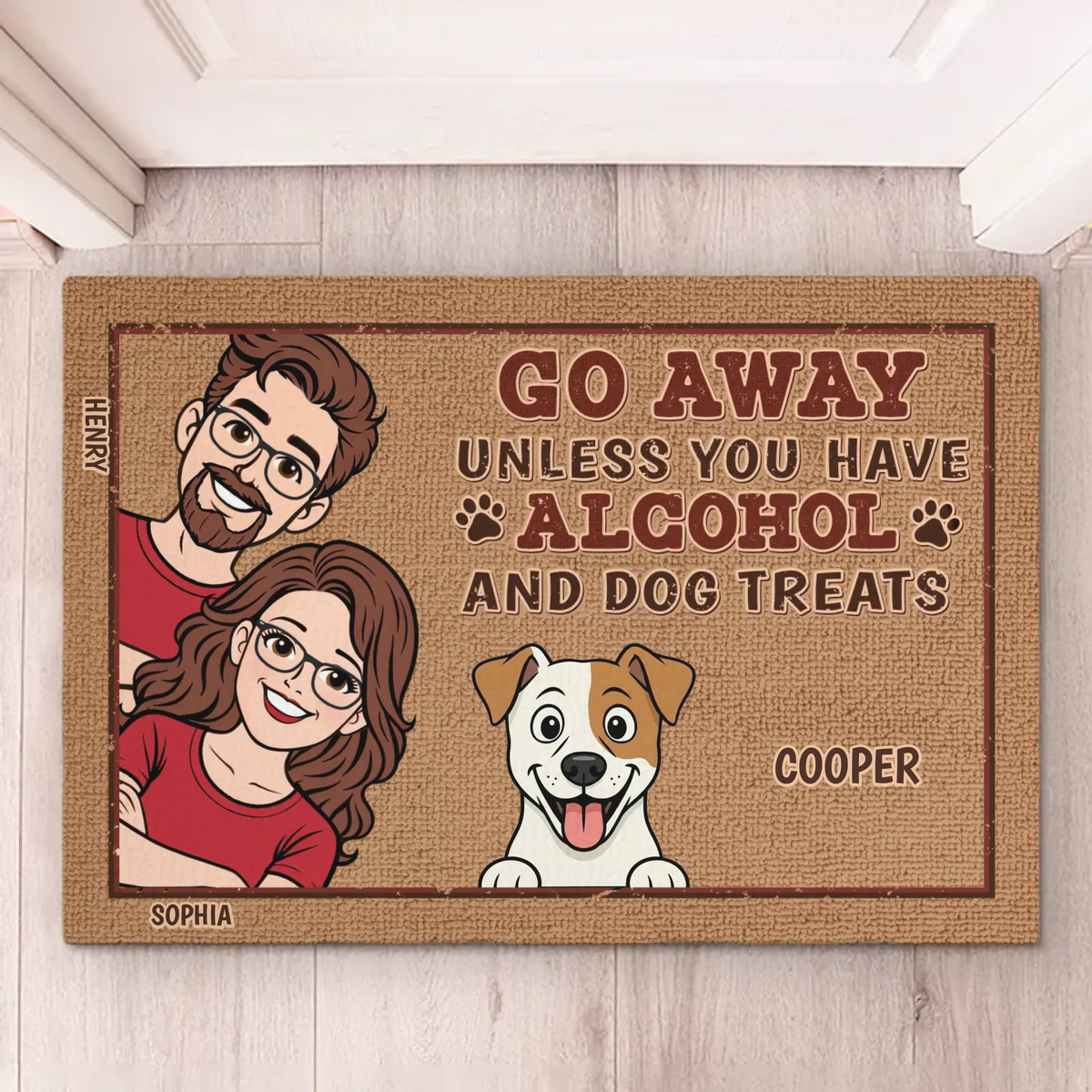 Custom Home Decor Decorative Mat - Personalized Birthday Gifts For Dog Lovers, Dog Dad And Mom - Dogs Make Life Happier