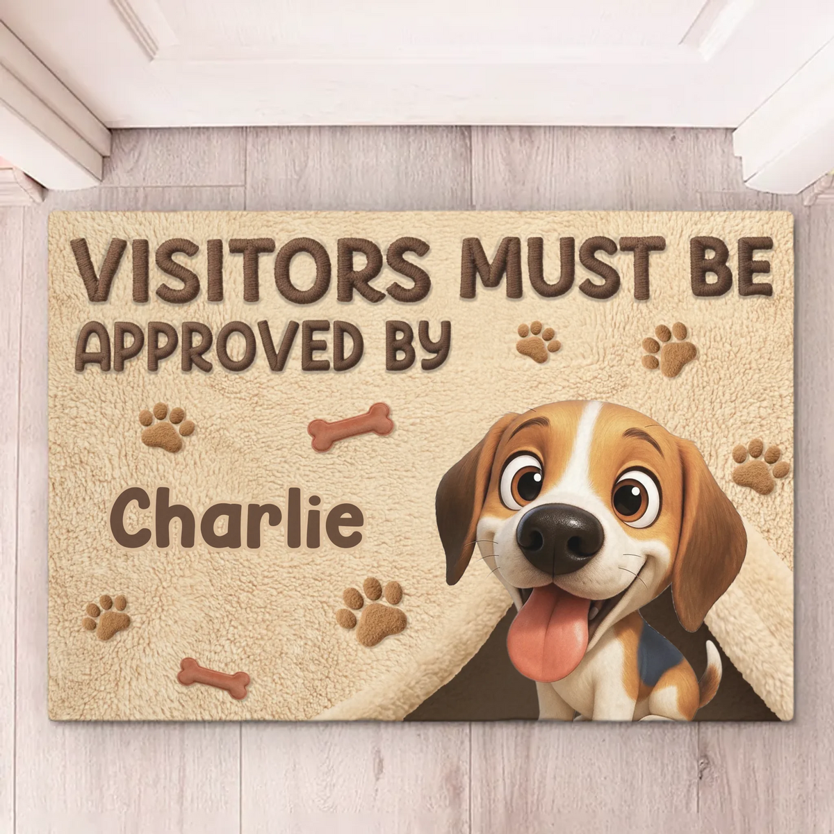 Custom Home Decor Decorative Mat - Personalized Birthday Gifts For Dog Lovers, Dog Dad And Mom - All Guests Must Love Dogs
