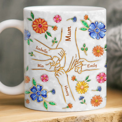 Custom 3D Inflated Effect Printed Mug - Personalized Mother's Day Birthday Gifts For Mum, Grandma - Family Always Holds Together