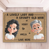 Custom Home Decor Decorative Mat -  Personalized Anniversary Wedding Gifts For Husband And Wife, Him And Her - This Is Our Happy Place
