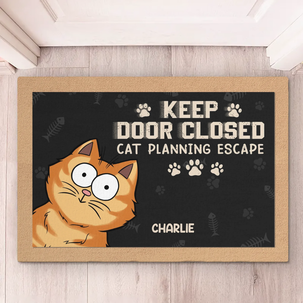 Custom Home Decor Decorative Mat - Personalized  Birthday Gifts For Cat Lovers, Cat Mom And Dad - Beware Of Cat Attitude
