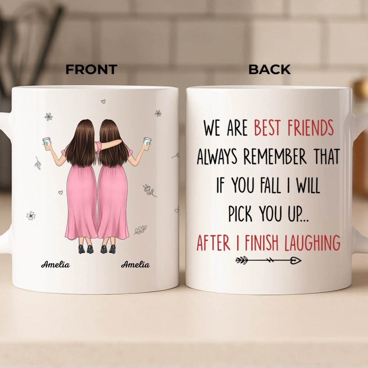 Custom Mug - Personalised Best Friend Birthday Gifts For Women, Besties, Sisters, BFF - Chaos Coordinators Since Day One