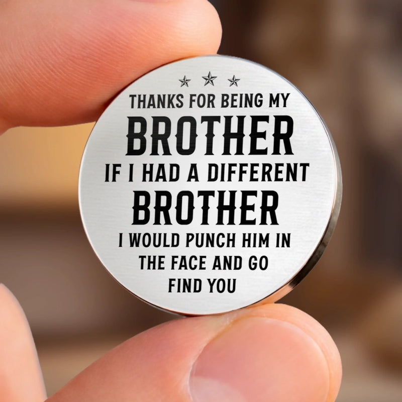 Personalised Pocket Hug Token - Birthday Gifts For Brother, Siblings - Side By Side Since Childhood
