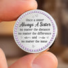 Personalised Pocket Hug Token - Custom Best Friend Birthday Gifts For Women, Sisters, BFF - Miles Apart, Still Close