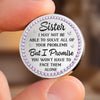 Personalised Pocket Hug Token - Custom Best Friend Birthday Gifts For Women, Besties, Sisters, BFF - Ride Or Die Sister