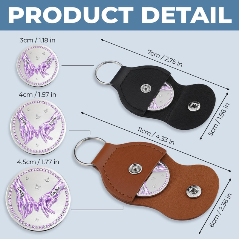 Personalised Pocket Hug Token - Custom Best Friend Birthday Gifts For Women, Besties, Sisters, BFF - Ride Or Die Sister