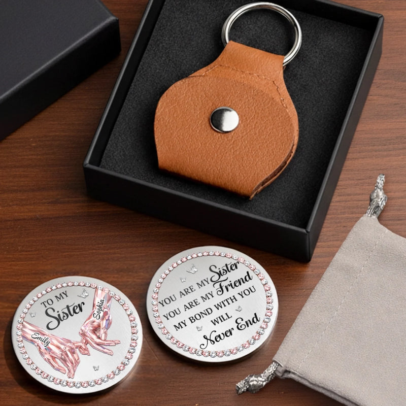 Personalised Pocket Hug Token - Custom Best Friend Birthday Gifts For Women, Sisters, BFF - Always Stand Together