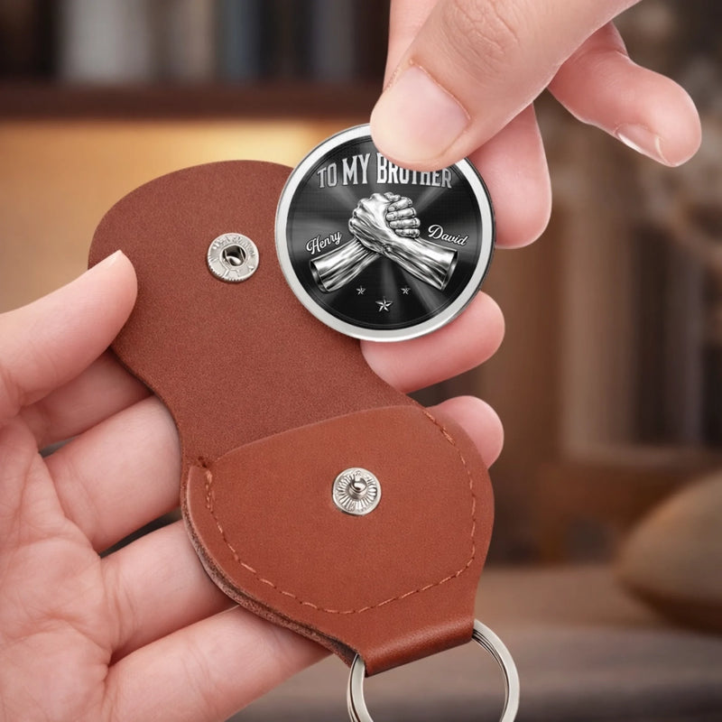 Personalised Pocket Hug Token - Custom Birthday Gifts For Brother - Brotherhood Stronger Than Time