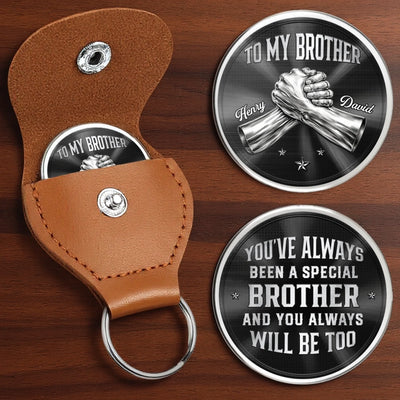 Personalised Pocket Hug Token - Custome Birthday Gifts For Brother - Brothers By Blood Always