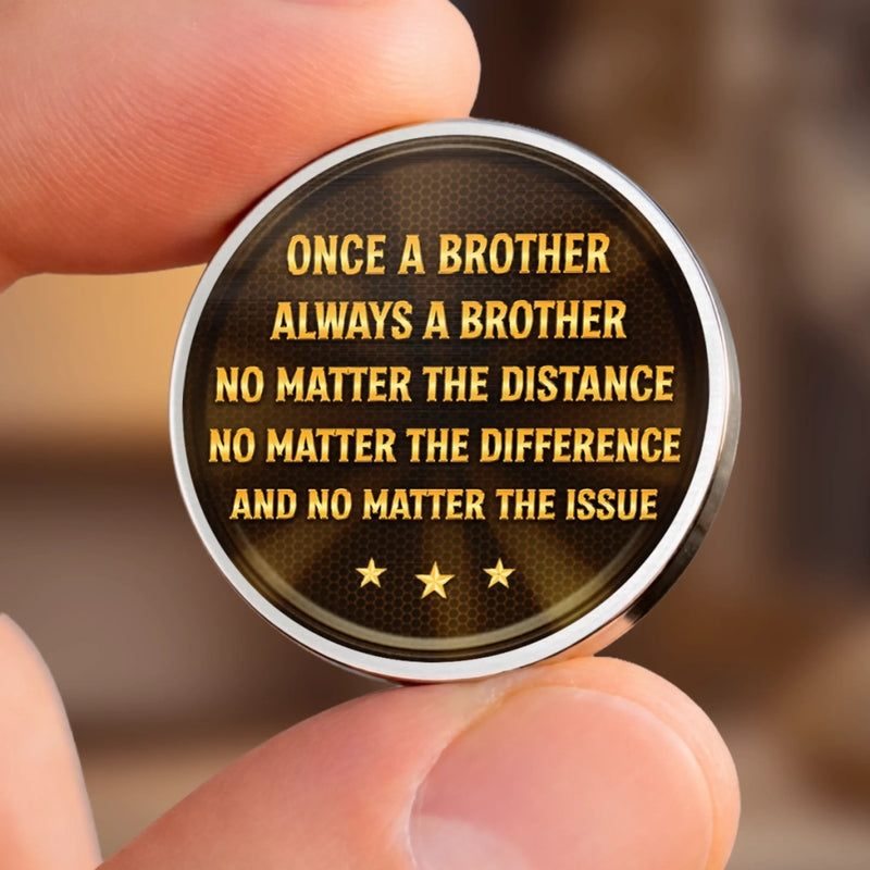 Personalised Pocket Hug Token - Custom Birthday Gifts For Brother - Built Together Like Brothers