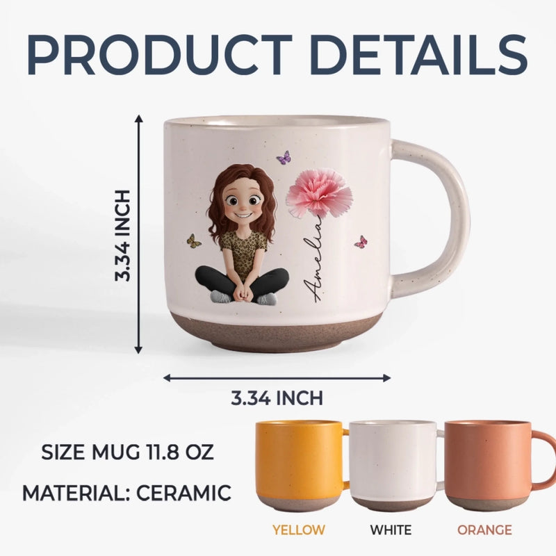 Personalised Pottery Mug – Birthday Gift for Best Friend, Sister or Family – Loved Beyond Measure
