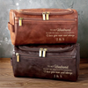 Personalised Leather Toiletry Bag – Birthday Gift for Husband – For the Man I Love