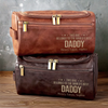 Personalised Leather Toiletry Bag – Birthday Gift for Dad or Grandpa – Guided by Their Endless Love
