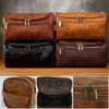 Personalised Leather Toiletry Bag – Birthday Gift for Dad, Brother, Grandpa or Husband – For the Man Who’s Always on the Move