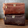 Personalised Leather Toiletry Bag – Birthday Gift for Dad, Brother, Grandpa or Husband – Crafted for a Good Man