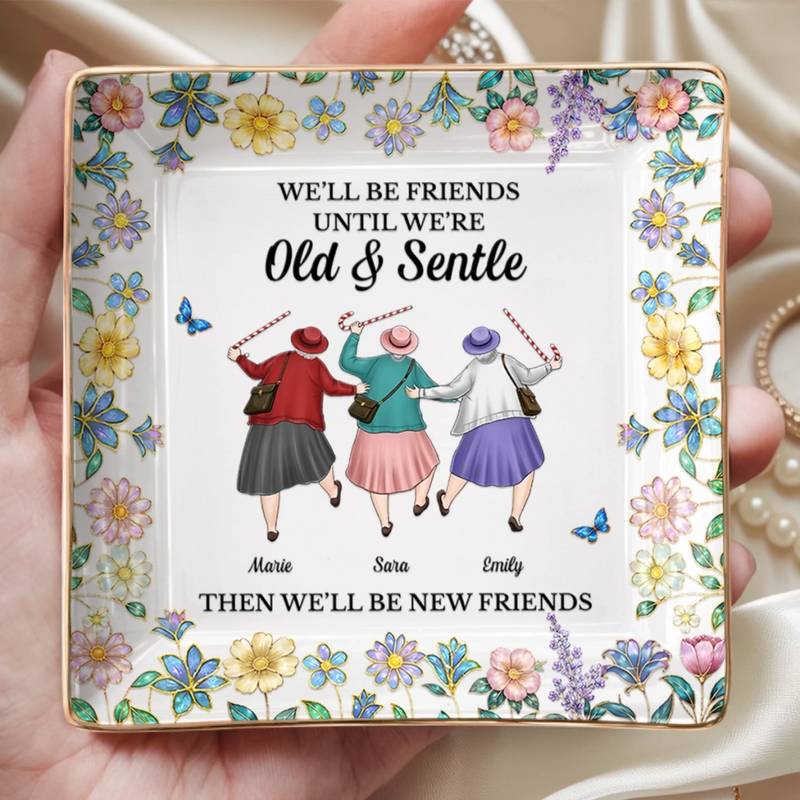 Personalised Jewellery Dish – Birthday Gift for Best Friend, Sister or BFF – Besties for a Lifetime