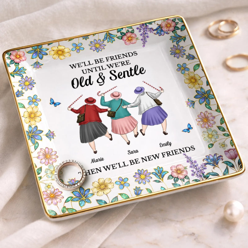 Personalised Jewellery Dish – Birthday Gift for Best Friend, Sister or BFF – Besties for a Lifetime