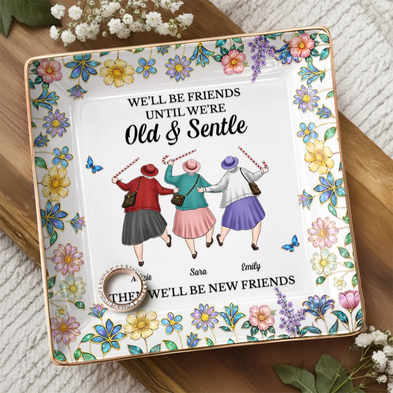 Personalised Jewellery Dish – Birthday Gift for Best Friend, Sister or BFF – Besties for a Lifetime