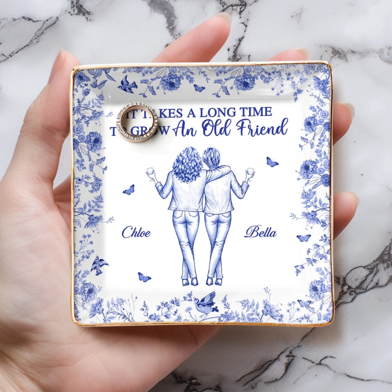 Personalised Jewellery Dish – Birthday Gift for Best Friend, Sister or BFF – A Bond That Lasts Forever