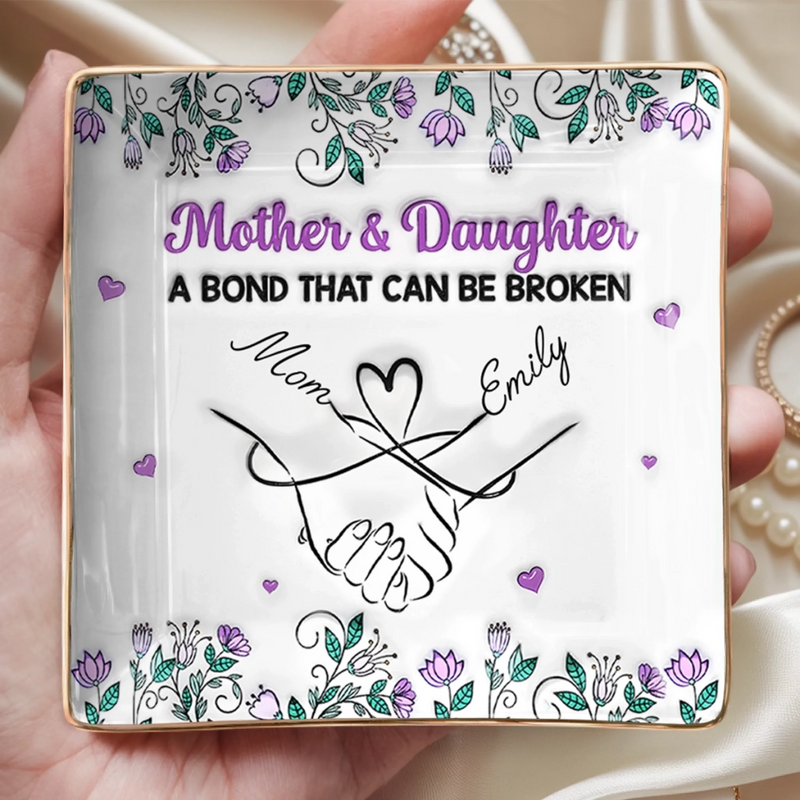 Personalised Jewellery Dish – Birthday Gift for Mum or Daughter – Keep Your Sparkle Close, Always