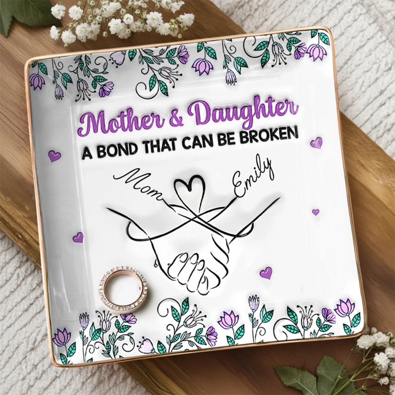 Personalised Jewellery Dish – Birthday Gift for Mum or Daughter – Keep Your Sparkle Close, Always