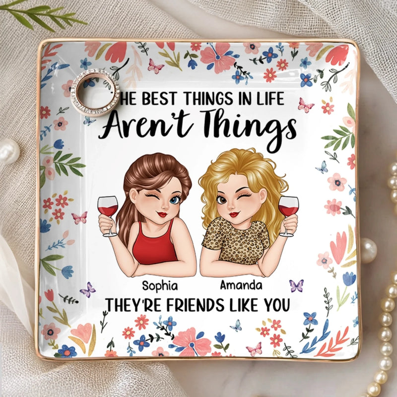 Personalised Jewellery Dish – Birthday Gift for Best Friend or Sister – Bestie Chaos Brings Endless Laughs
