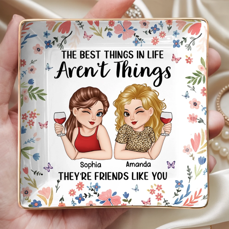 Personalised Jewellery Dish – Birthday Gift for Best Friend or Sister – Bestie Chaos Brings Endless Laughs
