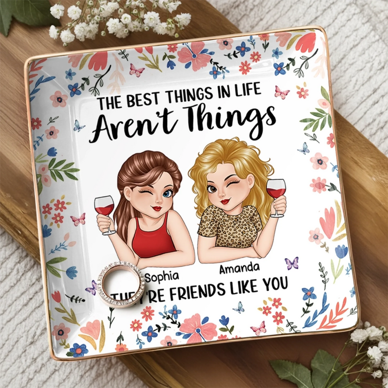 Personalised Jewellery Dish – Birthday Gift for Best Friend or Sister – Bestie Chaos Brings Endless Laughs