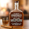 Personalised Whisky Bottle – Birthday Gift for Brother – Real Brotherhood Never Ends