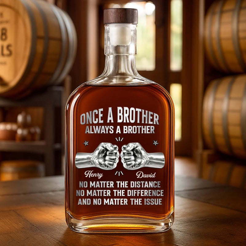 Personalised Whisky Bottle – Birthday Gift for Brother – Side by Side Since Day One