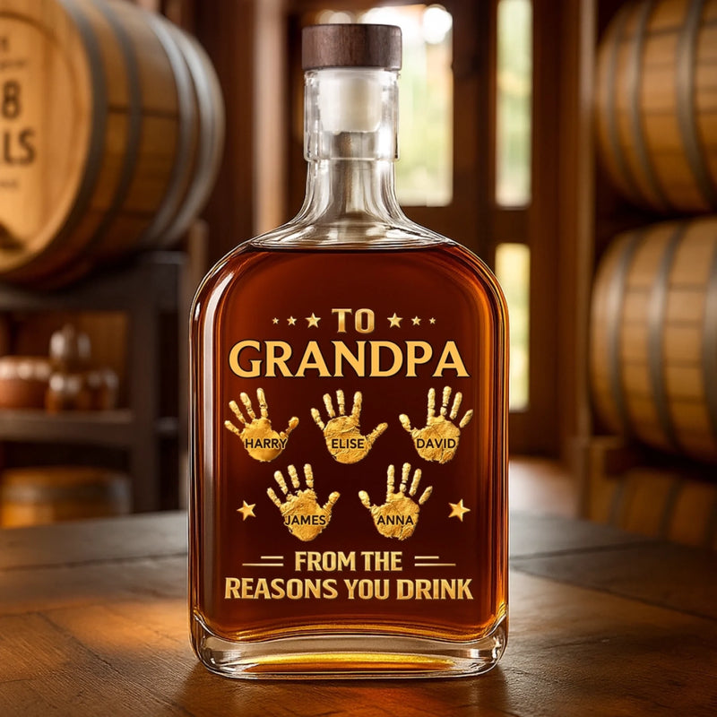 Personalised Whisky Bottle – Birthday Gift for Dad or Grandpa – Dad and Grandpa Forever