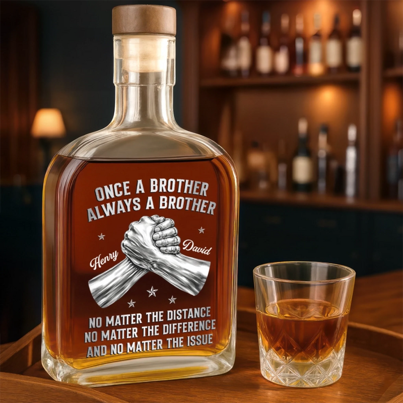 Personalised Whisky Bottle – Birthday Gift for Brother – Brothers Through All Seasons