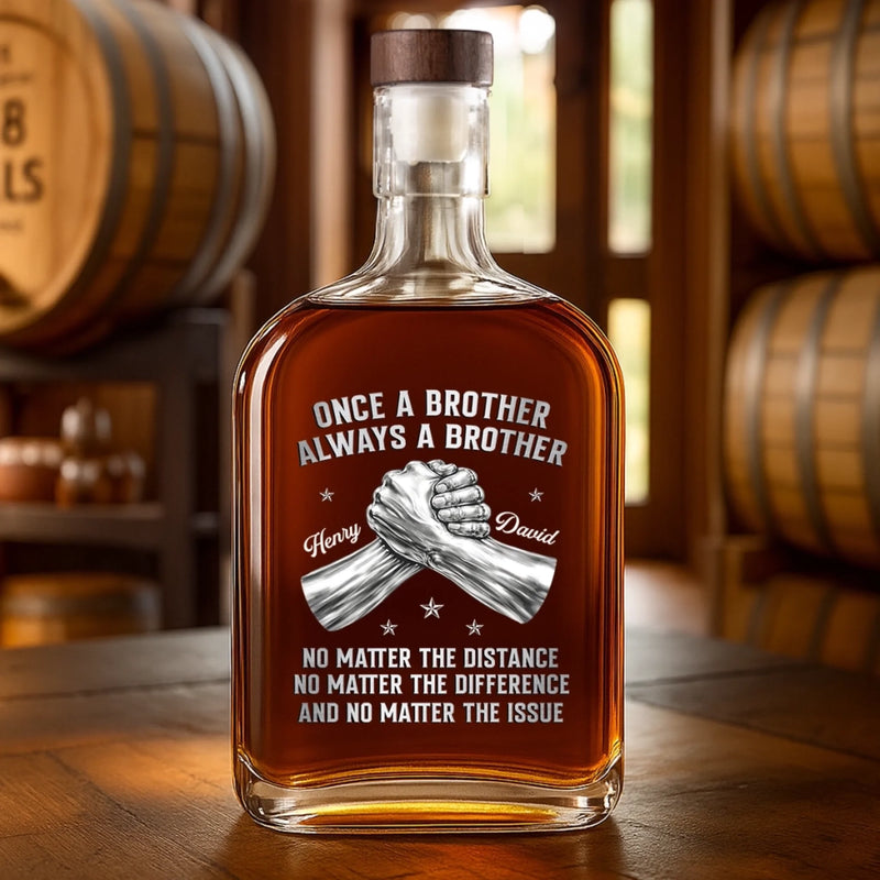 Personalised Whisky Bottle – Birthday Gift for Brother – Brothers Through All Seasons
