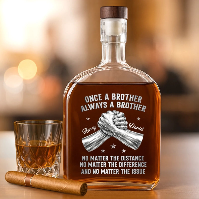 Personalised Whisky Bottle – Birthday Gift for Brother – Brothers Through All Seasons