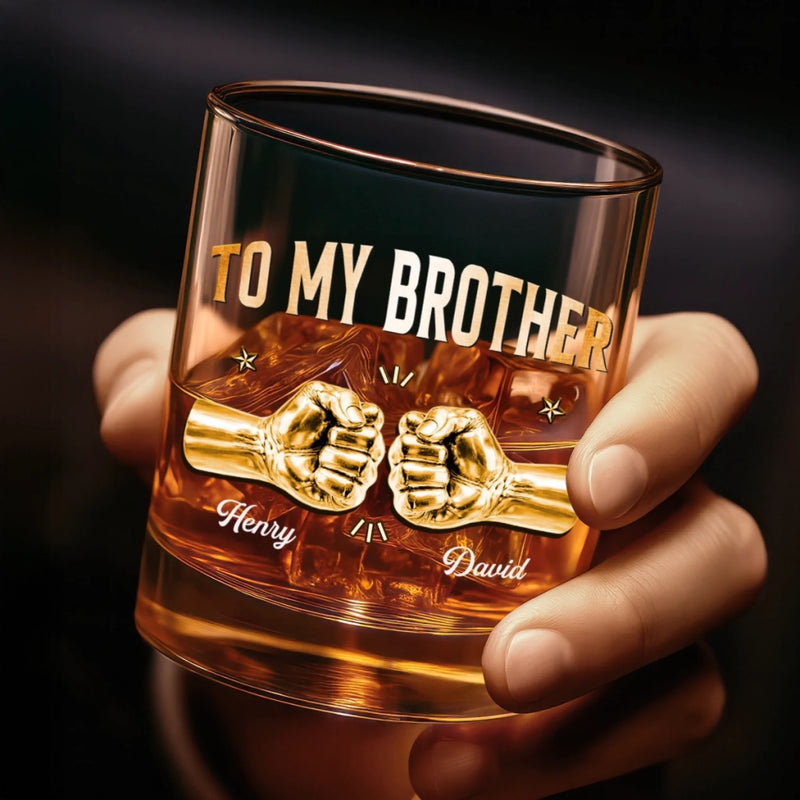 Personalised Whisky Glass – Birthday Gift for Brother – Brothers Built by Shared Memories