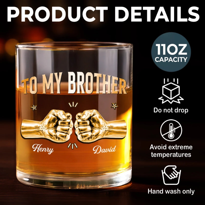 Personalised Whisky Glass – Birthday Gift for Brother – Brothers Built by Shared Memories