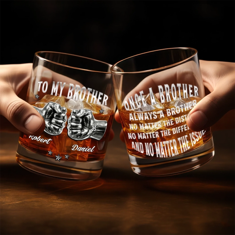 Personalised Whisky Glass – Birthday Gift for Brother – A Sip of Brotherhood