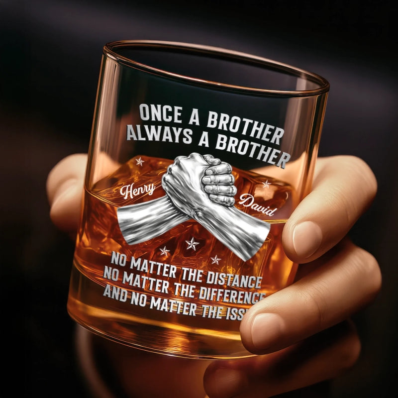 Personalised Whisky Glass – Birthday Gift for Brother – Brothers Strong at Heart