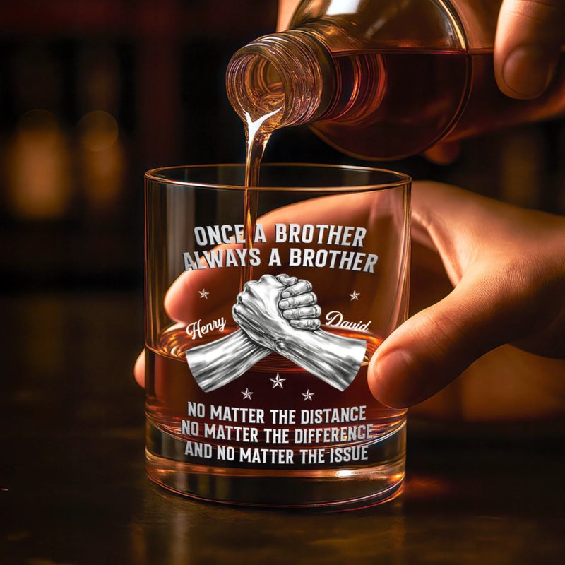 Personalised Whisky Glass – Birthday Gift for Brother – Brothers Strong at Heart